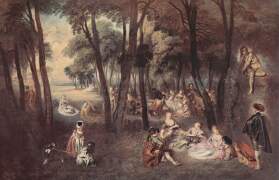 Amusements champêtres - Watteau (1718)